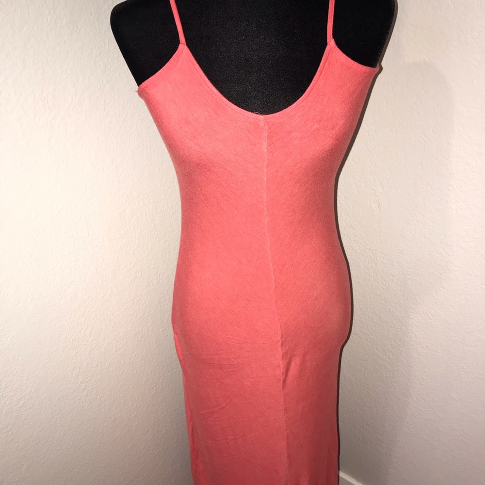 Coral Sleeveless Dress Fitted Maxi Mermaid Trumpet